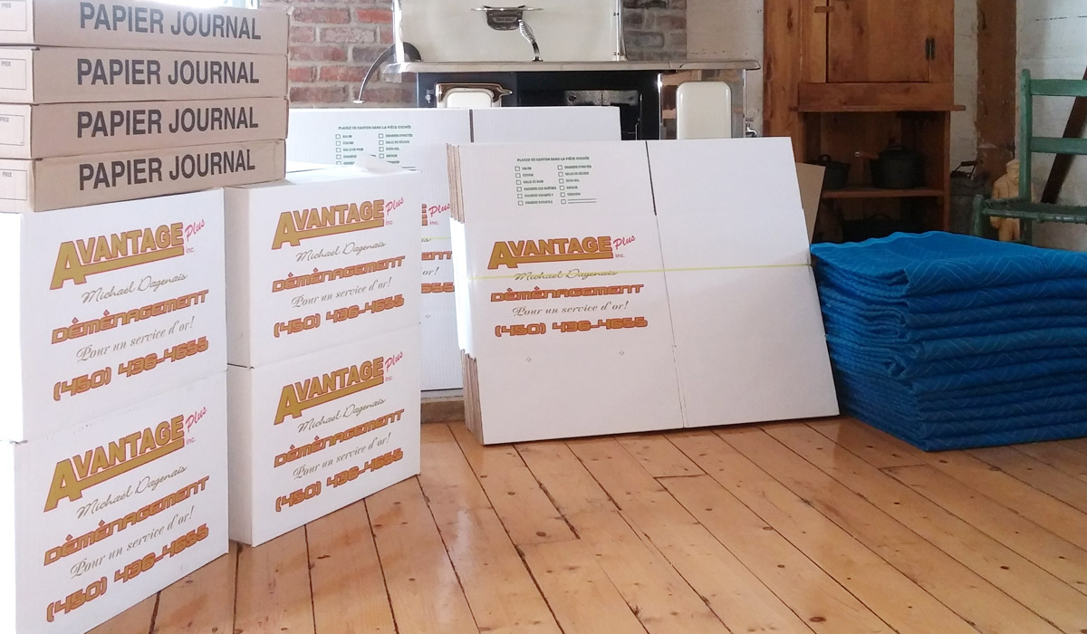 D&eacute;m&eacute;nagement Avantage Plus a tout le mat&eacute;riel et les bo&icirc;tes de d&eacute;m&eacute;nagement pour un d&eacute;m&eacute;nagement r&eacute;ussit !